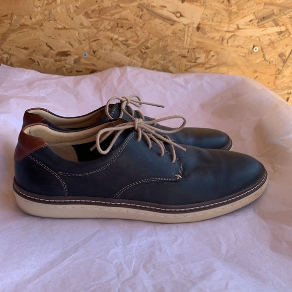 Johnson & Murphy McGuffey Plain Toe Dark Navy Blue Leather Shoes Size 8.5 main image 7